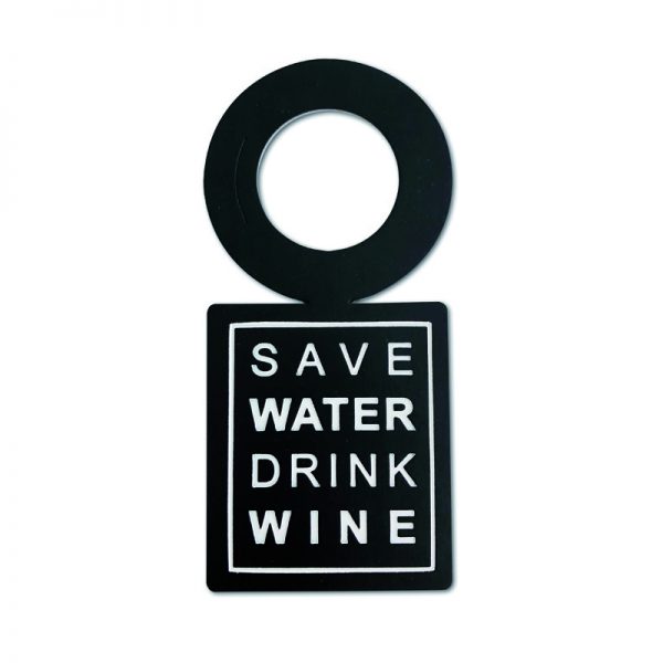 VINSTRIP - Tag "Save water drink wine" schwarz